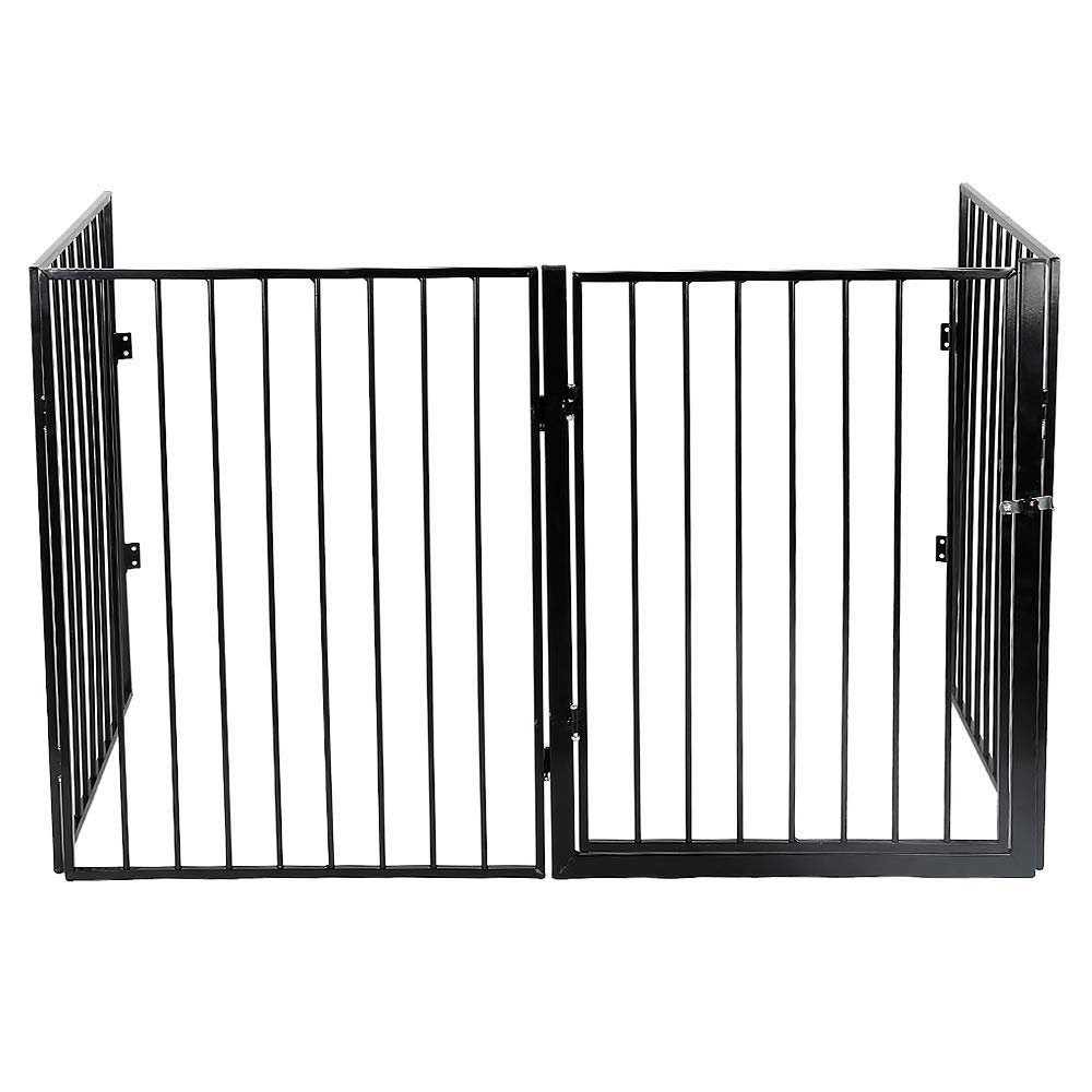 Cannoli Modular Steel Playpen for Dogs, Indoor and Outdoor, Fence Enclosure for Dogs, Rabbits, Rodents and Small Animals (240 x 2.5 x 75 cm)