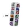 3,000-Piece Box Nail Art Crystal Flat-Back Rhinestones, 1.5 mm and 2.0 mm, Iridescent Diamonds, Rhinestone Manicure Tips, 3D Decoration, 1.5 mm, Clear view 3