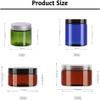 Travel Cream Jars, 6-Pack, 100 mL Blue Plastic Cosmetic Jars with Clear Lids view 2