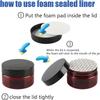 Travel Cream Jars, 6-Pack, 100 mL Blue Plastic Cosmetic Jars with Clear Lids view 3