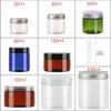 Travel Cream Jars, 6-Pack, 100 mL Blue Plastic Cosmetic Jars with Clear Lids view 4