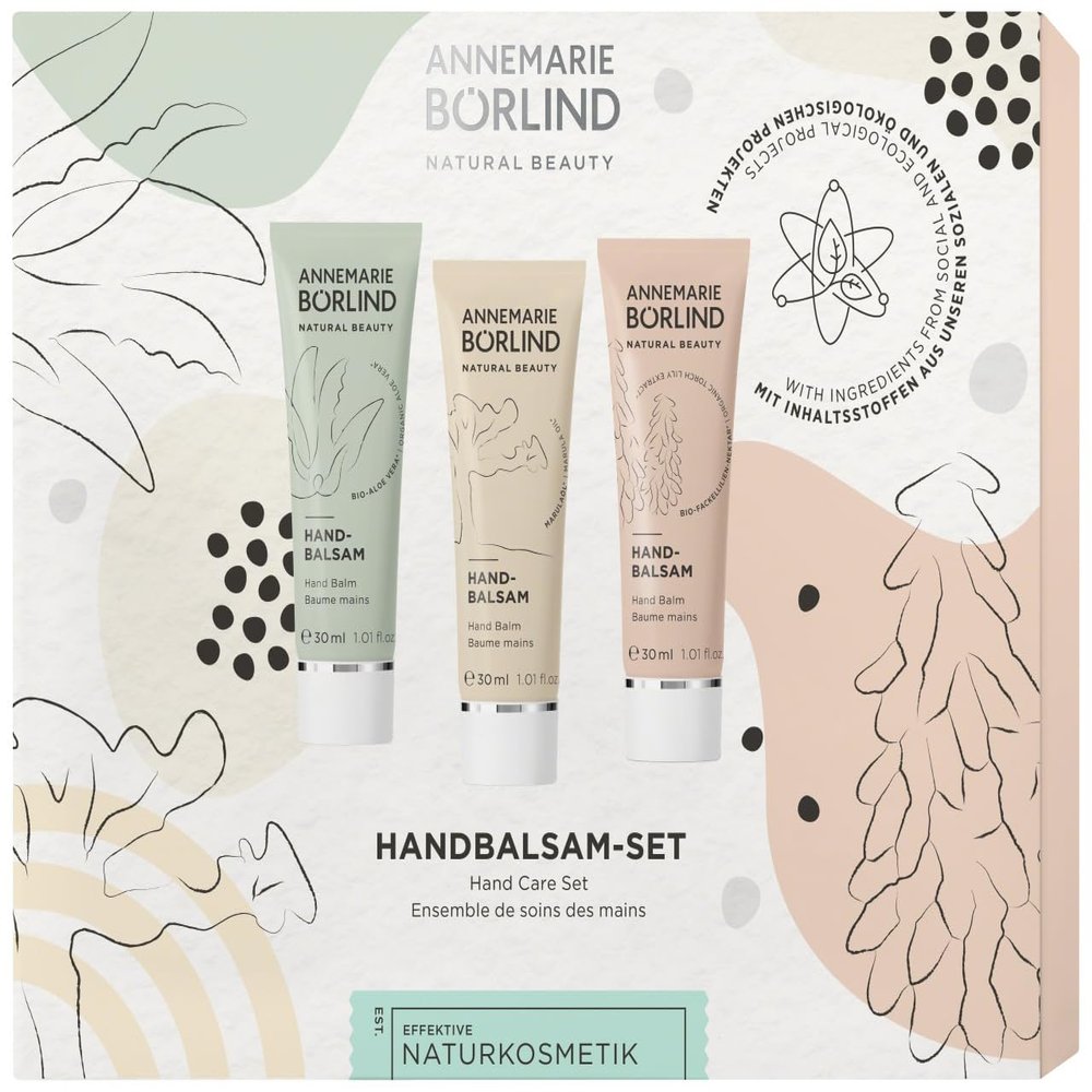 ANNEMARIE BÖRLIND Hand Balm Set (90 ml) – Cares for and Smooths Rough Hands, Protects and Moisturizes Skin, Vegan