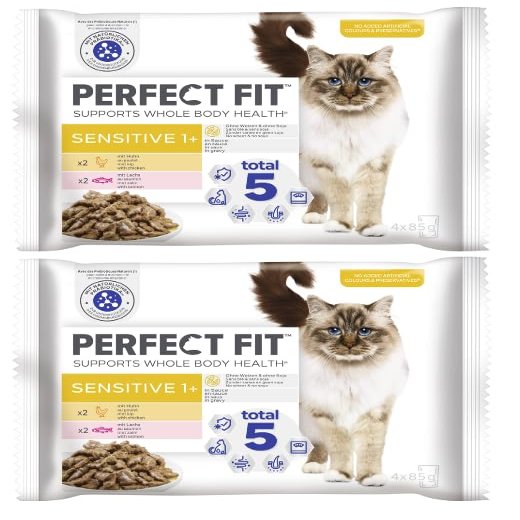 Cat Portions Pouch Multipack Sensitive 1+ with Chicken and Salmon 2 x 4 x 85g