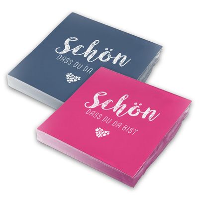 itenga “So Glad You’re Here” Napkins, 30 x 30 cm, 3-Ply, 40 Count, Mix Pack