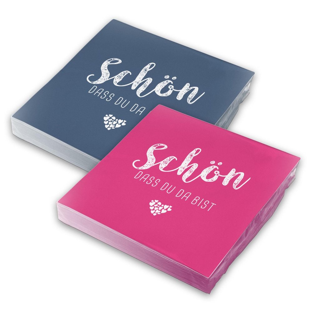 itenga “So Glad You’re Here” Napkins, 30 x 30 cm, 3-Ply, 40 Count, Mix Pack