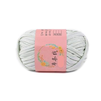 100 g Multicolor Handwoven Fabric Strips with Hook-Wrapped Wire, Dreamyaquagreen