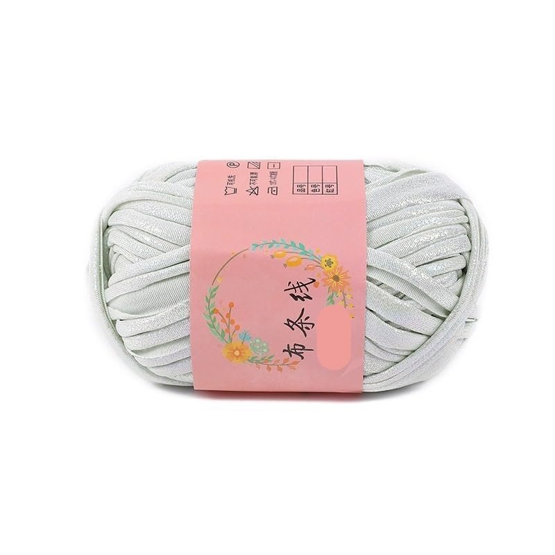 100 g Multicolor Handwoven Fabric Strips with Hook-Wrapped Wire, Dreamyaquagreen
