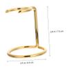 FRCOLOR 3-Piece Gold-Tone Metal Razor and Shaving Brush Holder view 4