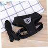 minkissy Adjustable Chest Harness for Small Dogs and Cats, Breathable, with Leash, Comfortable, Black view 3