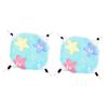minkissy 2-Pack Hanging Pet Beds, Double-Layer Plush Hammocks for Small Animals, Green with Stars view 1