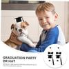 Abaodam Pet Costume for New Year Parties - 2 Piece Set with Adjustable Felt Graduation Cap and Black Bow Tie for Guinea Pigs and Sugar Gliders view 2