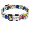 SARUEL Personalized Nylon Dog Collar with Engraved Name ID, Small to Medium Pets, M view 1