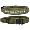 SARUEL Personalized Reflective Dog Collar, Green, L view 1