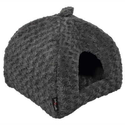 JACK AND VANILLA Iglu Softy Dog Bed, Rosette Gray, XS, 40 x 40 x 40 cm