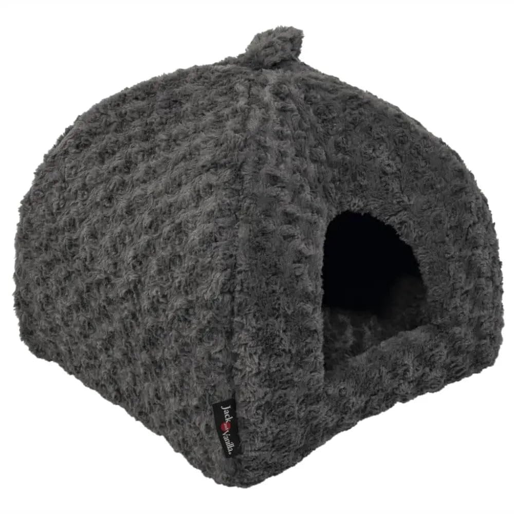 JACK AND VANILLA Iglu Softy Dog Bed, Rosette Gray, XS, 40 x 40 x 40 cm