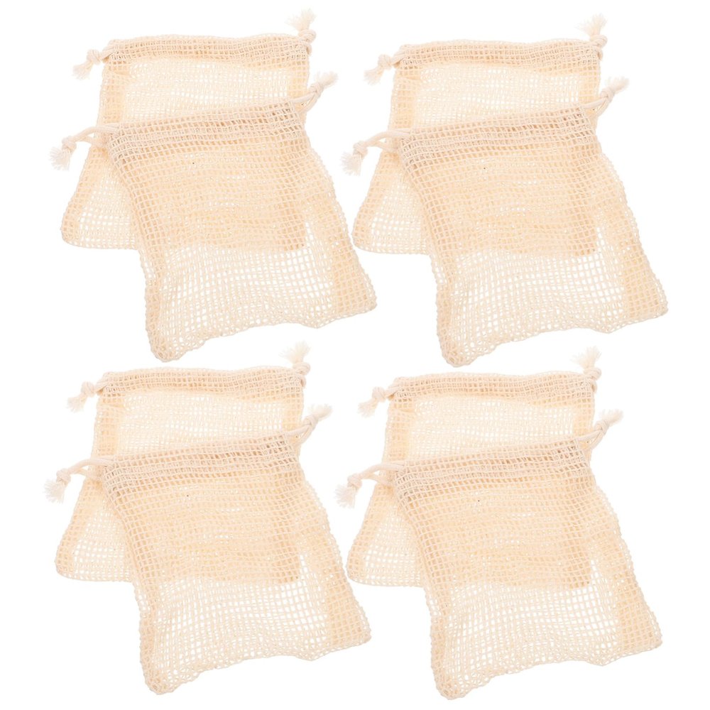 ABOOFAN 40-Piece Colorful Cotton-Linen Soap Saver Bags