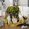 3D Shetland Sheepdog Sherpa Blanket, 100 x 130 cm view 2