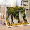3D Shetland Sheepdog Sherpa Blanket, 100 x 130 cm view 3