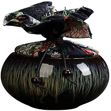 BPIlot Decorative Ceramic Cremation Urn for Adults, Moisture-Resistant, for a Small Amount of Human Ashes (#2)