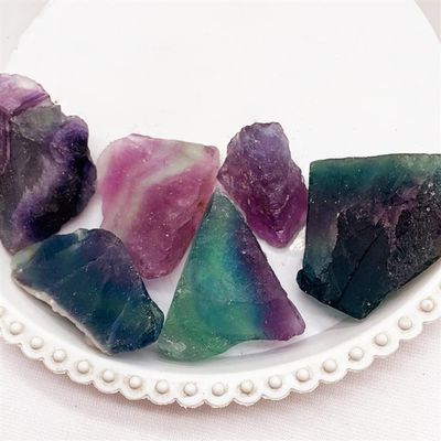 EFLAL Natural Colorful Fluorite Stones for Aquariums, Gardens, and Home Décor (50 g)
