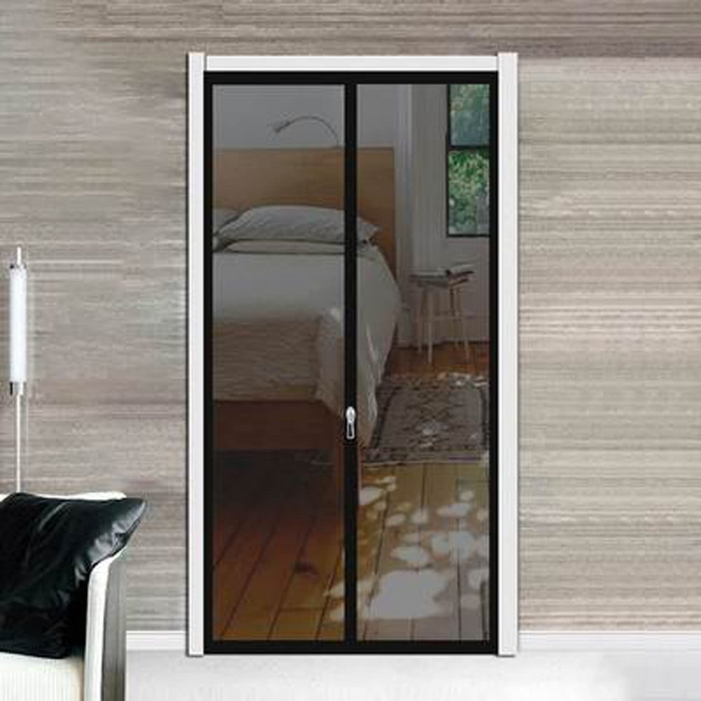 Magnetic Fly Screen Door for Balcony or Patio Doors, 90 x 200 cm, Black