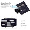 WolFum Women's Fashion Handbag, Small PU Leather Structured Shoulder Bag with Metal Crystal Tassel, Black – Double Comfort view 4