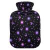 2 L Hot Water Bottle with Soft Plush Cover, Moon, Sun and Stars view 1
