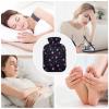 2 L Hot Water Bottle with Soft Plush Cover, Moon, Sun and Stars view 2