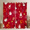 Cute Cartoon Penguin Blackout Curtains, Christmas Snowman and Santa Curtains for Kids’ Rooms, Happy New Year, 117W x 183L view 1