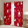 Cute Cartoon Penguin Blackout Curtains, Christmas Snowman and Santa Curtains for Kids’ Rooms, Happy New Year, 117W x 183L view 2