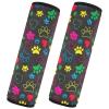 Colorful Hearts and Animal Paws Seat Belt Pads view 1