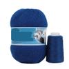 50 + 20 g/Set Plush Mink Cashmere Yarn, Anti-Pilling, Fine Quality, Hand-Knitting Yarn for Cardigans and Scarves, Women's, Color: 878 Diamond Blue view 1