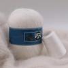 50 + 20 g/Set Plush Mink Cashmere Yarn, Anti-Pilling, Fine Quality, Hand-Knitting Yarn for Cardigans and Scarves, Women's, Color: 878 Diamond Blue view 2
