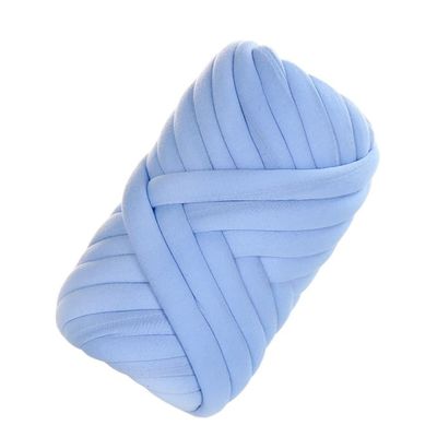 250 g Thick Chunky Cotton-Core Yarn, Light Blue