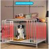 NEZIH Dog Crate with Waste Tray, for Small to Large Dogs, White, 110 × 72 × 95 cm view 4