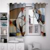 Picasso-Style Abstract Painting Blackout Curtains, Thermal Insulating Energy-Saving Curtains, Heat and Cold Protection for Bedroom, 2 Panels, W132 x L308 cm view 2