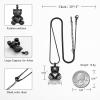 Teddy Bear Urn Necklace for Men and Women, Mini Urn Memorial Jewelry, Stainless Steel view 2