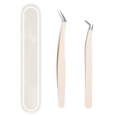 2-Piece Professional Eyelash Extension Tweezer Set
