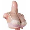Realistic C-Cup Silicone Breast Forms with Cotton Filling, Breastplate, Mastectomy Prosthesis, Asian Yellow view 1