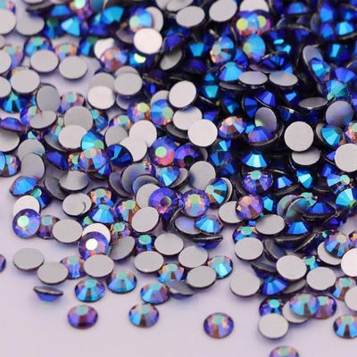 SS3–SS30 Crystal AB Flatback Rhinestones, Non-Hot-Fix, 43 Tanzanite AB, SS6, 1,440 Pieces