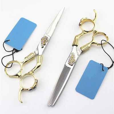 Professional 440C 6-Inch Retro Gold Hairdressing Scissors