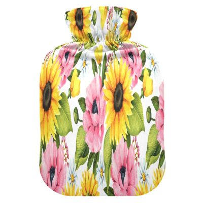 HMZXZ 2 L Hot Water Bottle with Floral Cover