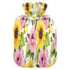 HMZXZ 2 L Hot Water Bottle with Floral Cover view 1