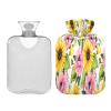 HMZXZ 2 L Hot Water Bottle with Floral Cover view 2