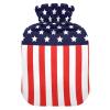 HMZXZ 2 L Hot Water Bottle with Cover, Abstract American Flag Design view 1