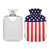 HMZXZ 2 L Hot Water Bottle with Cover, Abstract American Flag Design view 2