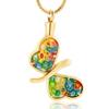 Butterfly Memorial Ashes Necklace, Stainless Steel view 1