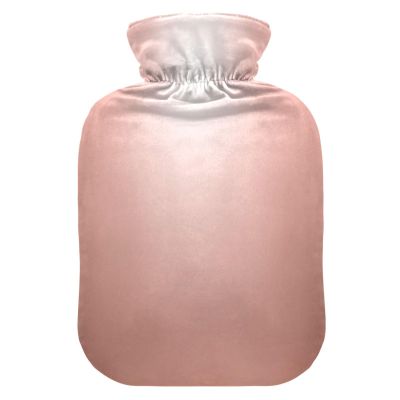 HMZXZ 2 L Hot Water Bottle with Cover, Abstract Red-Gold Foil Design