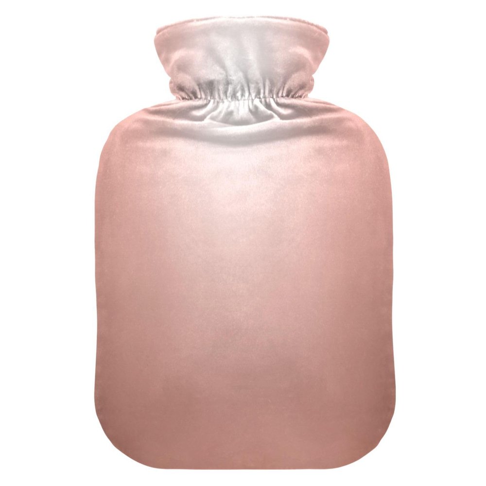 HMZXZ 2 L Hot Water Bottle with Cover, Abstract Red-Gold Foil Design