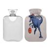 HMZXZ Hot Water Bottle with Cover, Basketball Player/Dinosaur, 2 L PVC, for Pain Relief view 2
